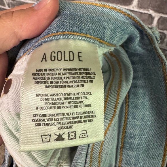 AGOLDE Sophie High Rise Skinny Crop Jeans Parallel Light Wash Raw Hem - Picture 12 of 13